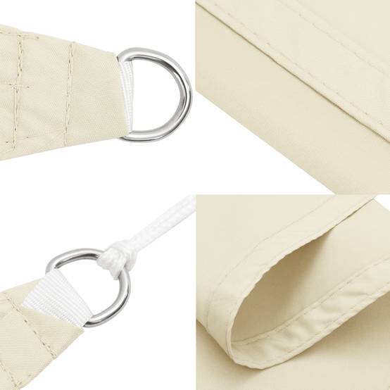 Voile de parasol tissu oxford crème 6 x 8 m - PANGIVO - Image 7