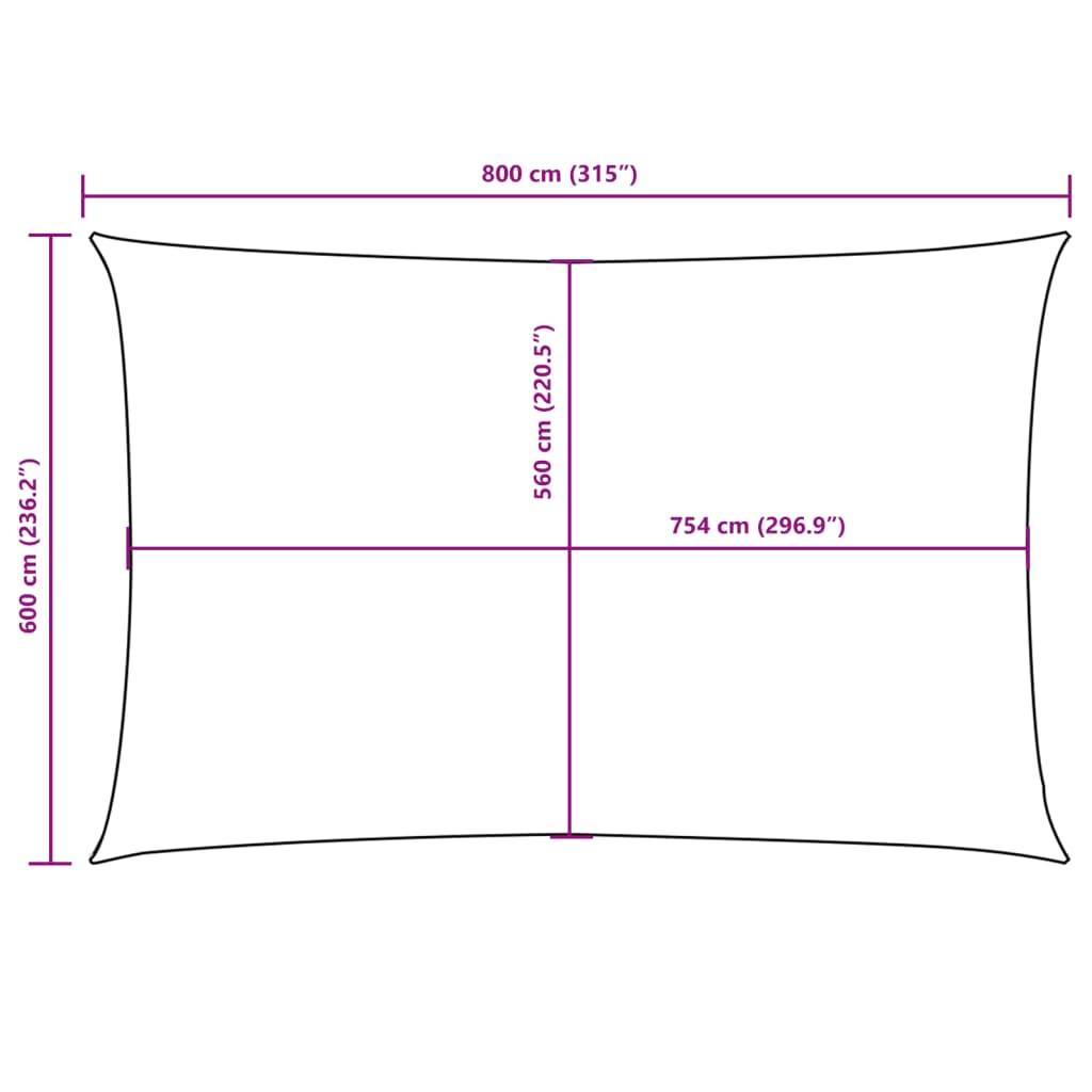 Voile de parasol tissu oxford crème 6 x 8 m - PANGIVO - Image 10