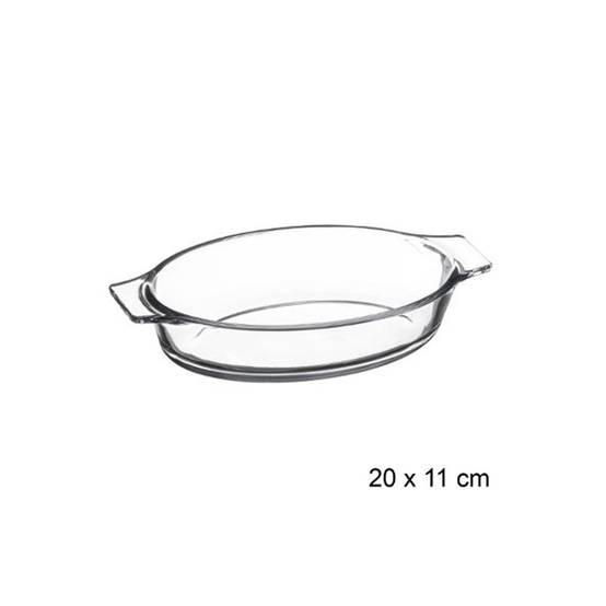 Lot de 6 Mini Plats en Verre "Ovale" 20cm Transparent - Image 2