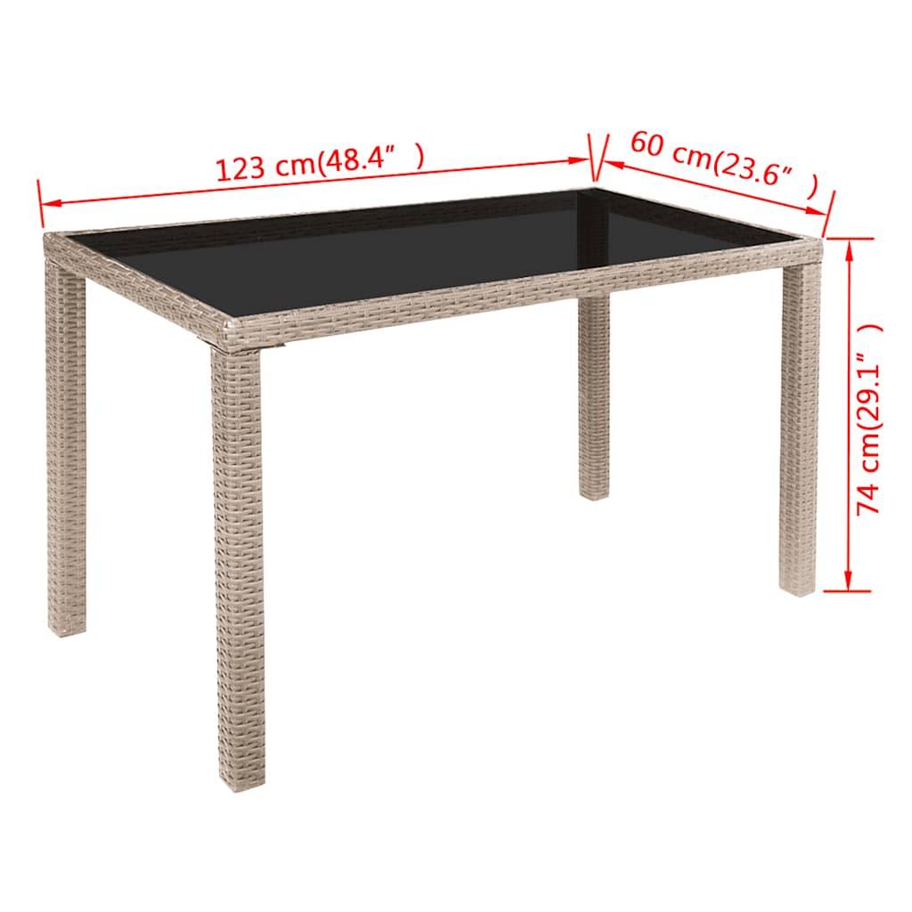 Vidaxl - Ensemble à manger d'extérieur avec coussins 5 pcs-Salons de jardin Rotin Beige - Image 9