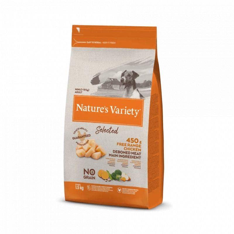 CROQUETTE CHIEN MINI - SELECTED POULET - NATURE'S VARIETY 7 kg - Image 1