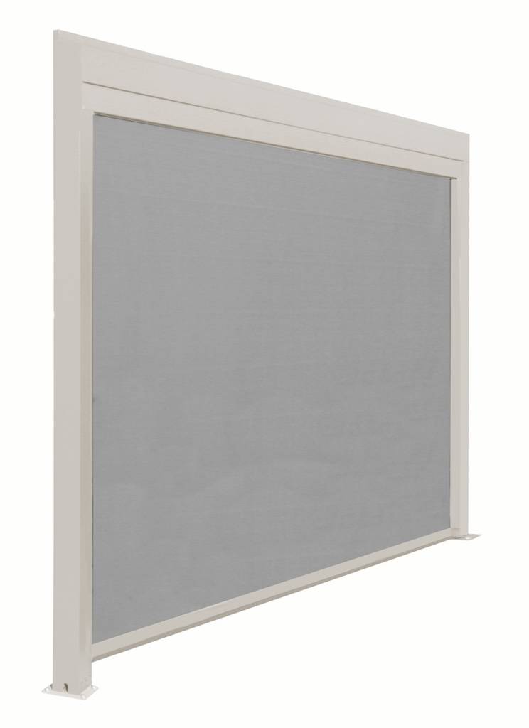 Proloisirs - Rideau Latéral 5m pour Pergola Autoportée Mira - Aluminium et TPEP - Crème et Perle PROLOISIRS