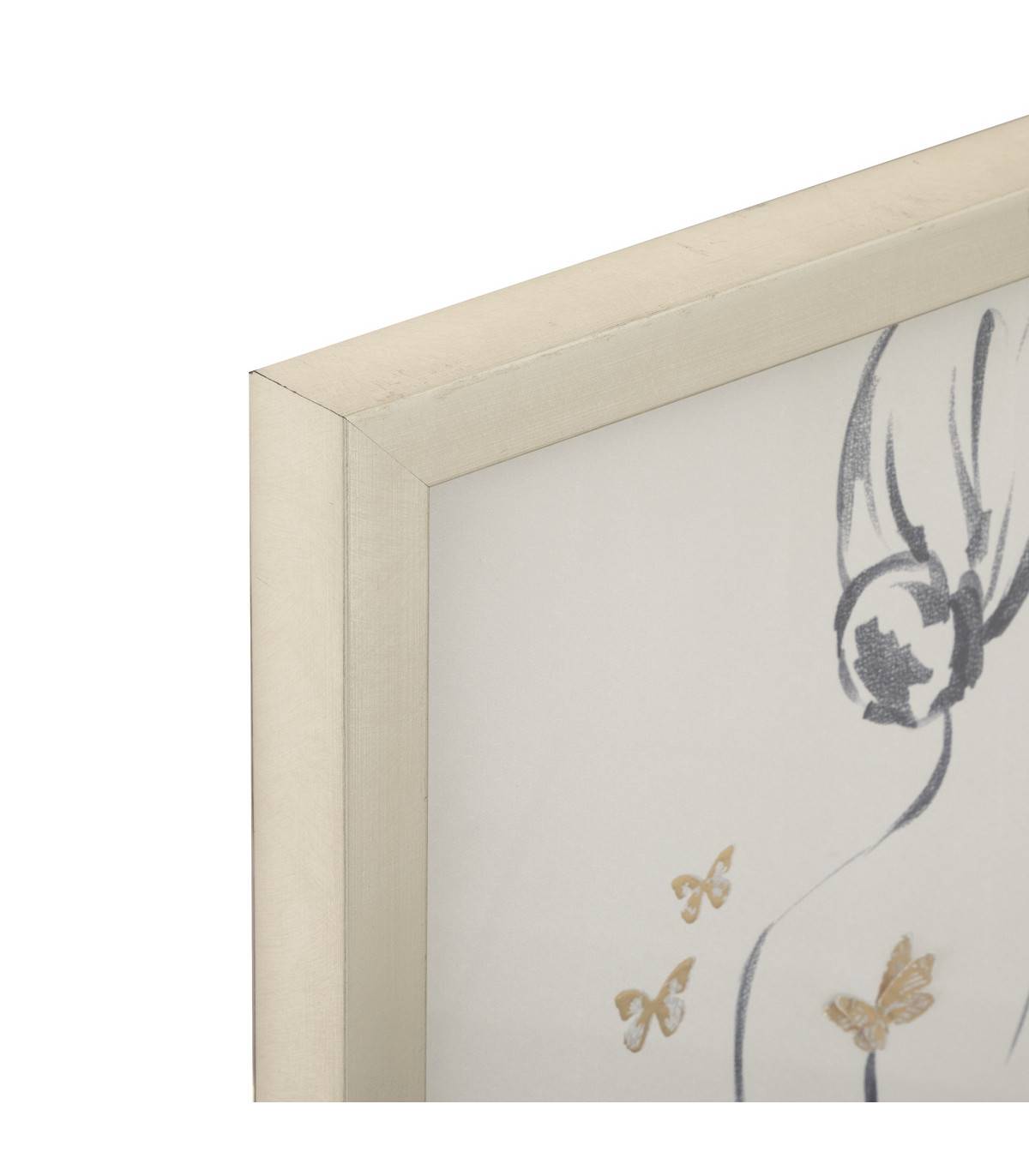 Cadre décoratif sous verre Silhouette & Papillons en relief 40 x 60 cm - Image 2