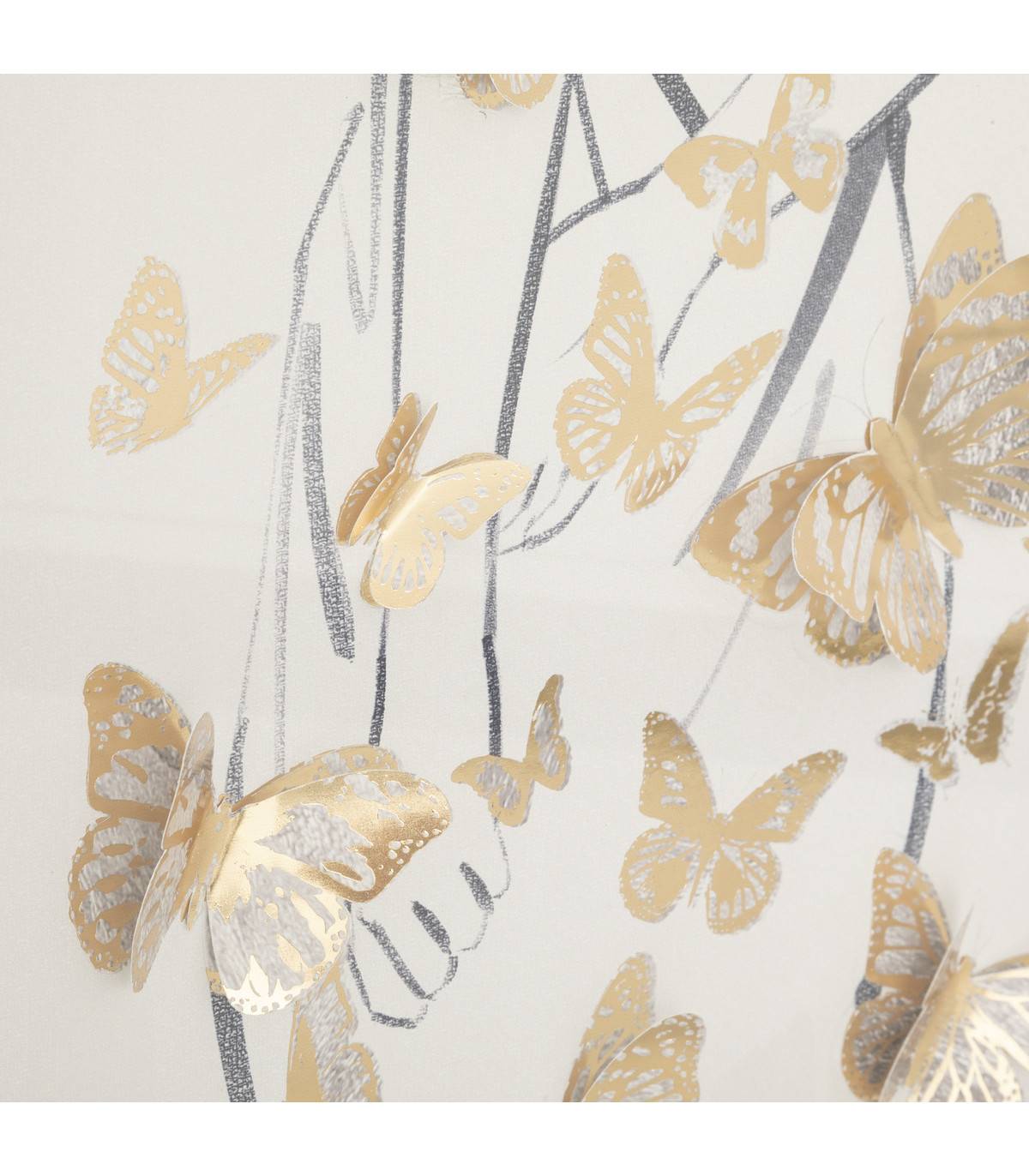 Cadre décoratif sous verre Silhouette & Papillons en relief 40 x 60 cm - Image 3