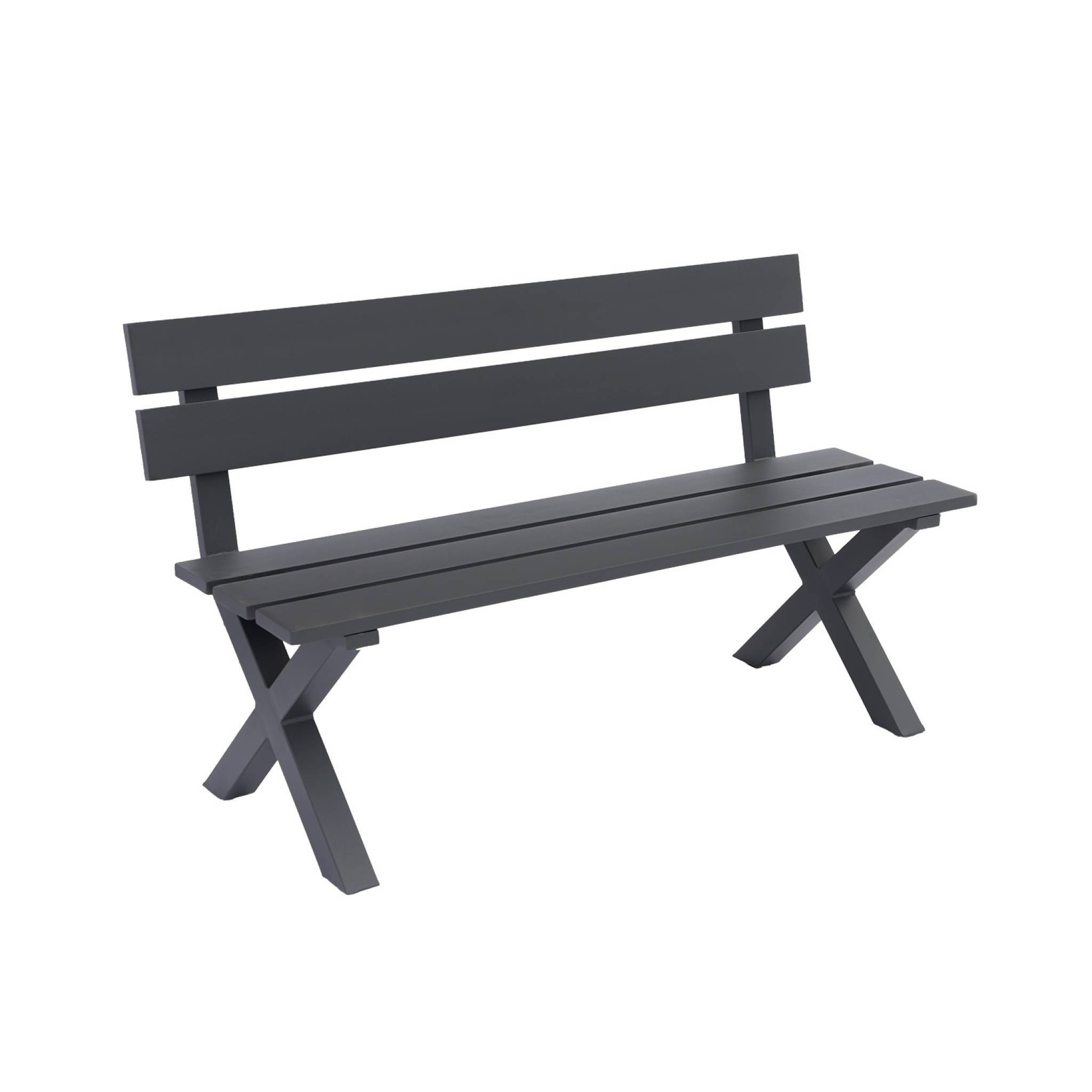 sweeek - Banc de jardin aluminium 2 places anthracite - Terralu | sweeek - Image 2