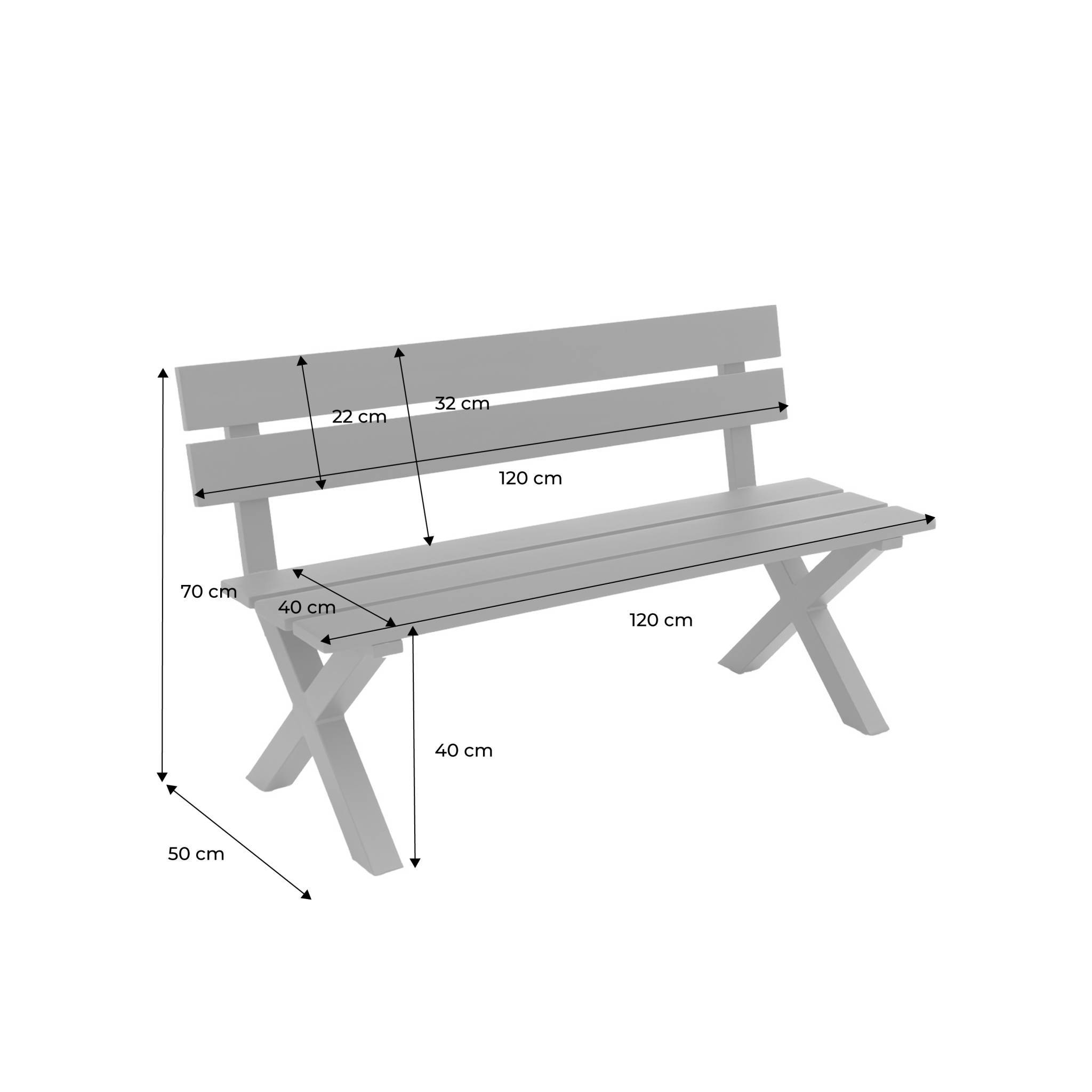 sweeek - Banc de jardin aluminium 2 places anthracite - Terralu | sweeek - Image 4