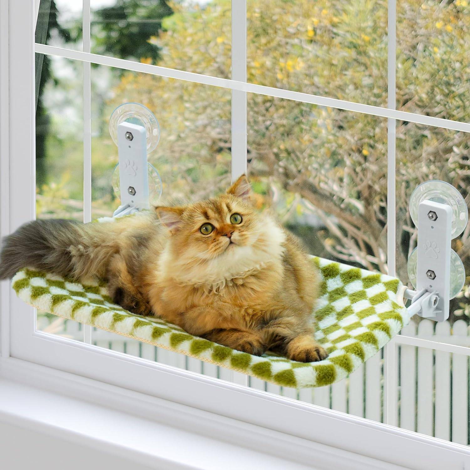 Hamac Chat Fenetre Pliable vert M