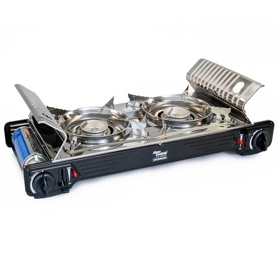 Réchaud à gaz 2 feux 4400W Thermocouple intégré + 4 cartouches de gaz 250gr ALPEN Camping - Image 5