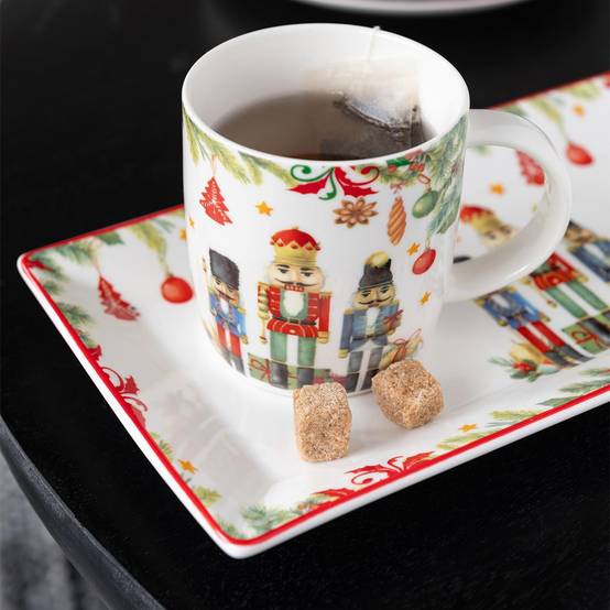 Assiette de Présentation de Noël "Casse-Noisette" 33cm Blanc - Image 3