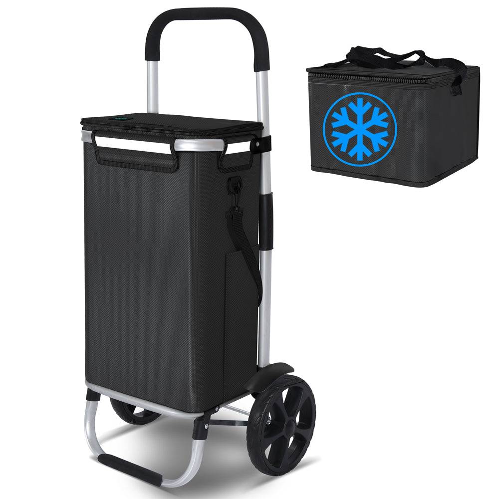 Chariot de Courses Pliable, Chariot de Courses Météo Grande Capacité de Charge Pratique avec Roues Pivotantes pour Supermarché