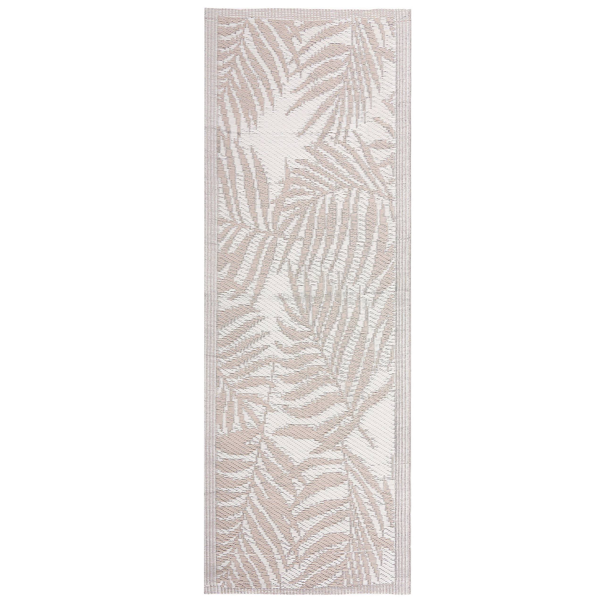 Beliani - Tapis d'Extérieur Jaune et Blanc en Polypropylène Motif à Rayure pour Terrasse au Style Moderne 90 x 180 cm Beliani - Image 1