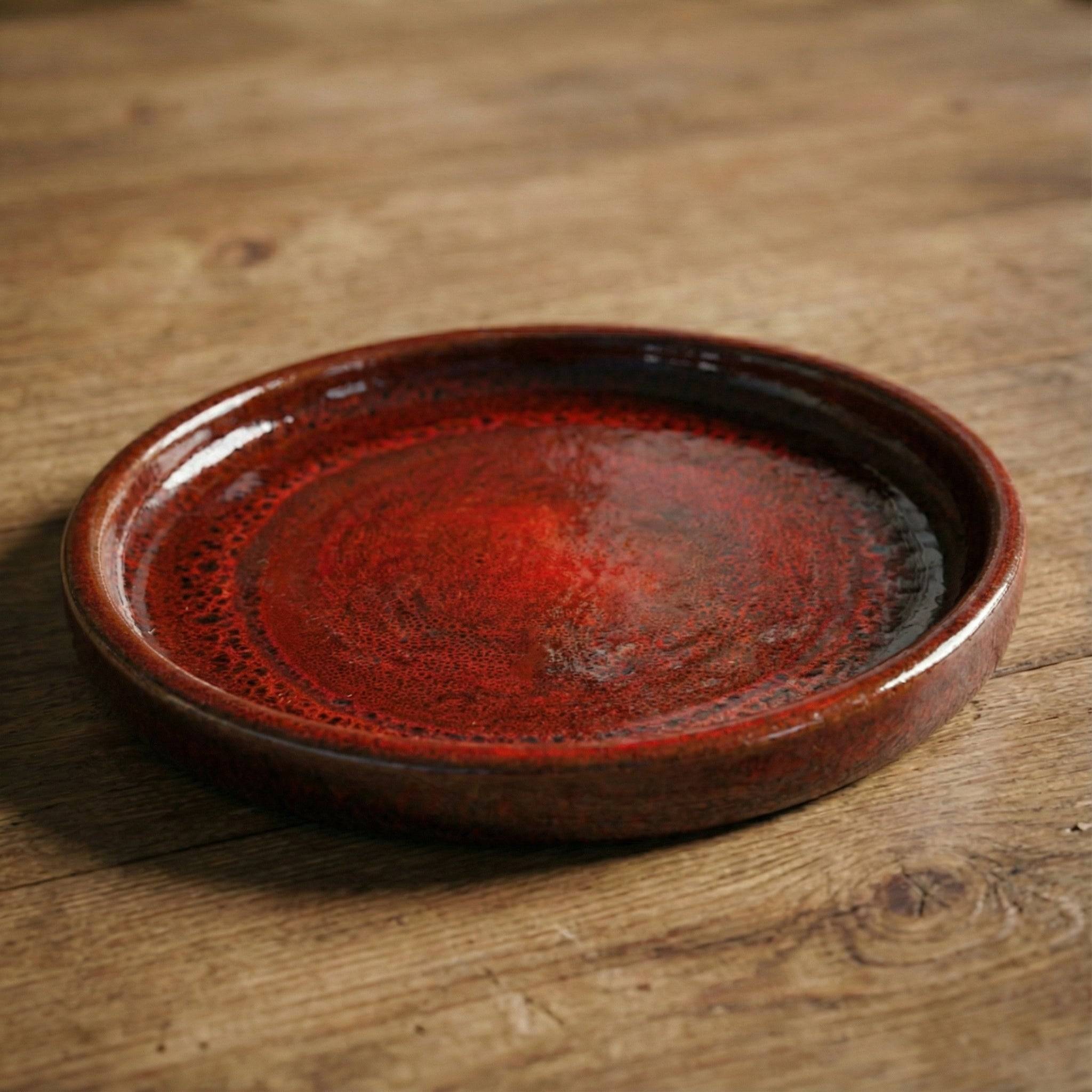 Provencelia - Soucoupe ronde 15cm rouge tropical