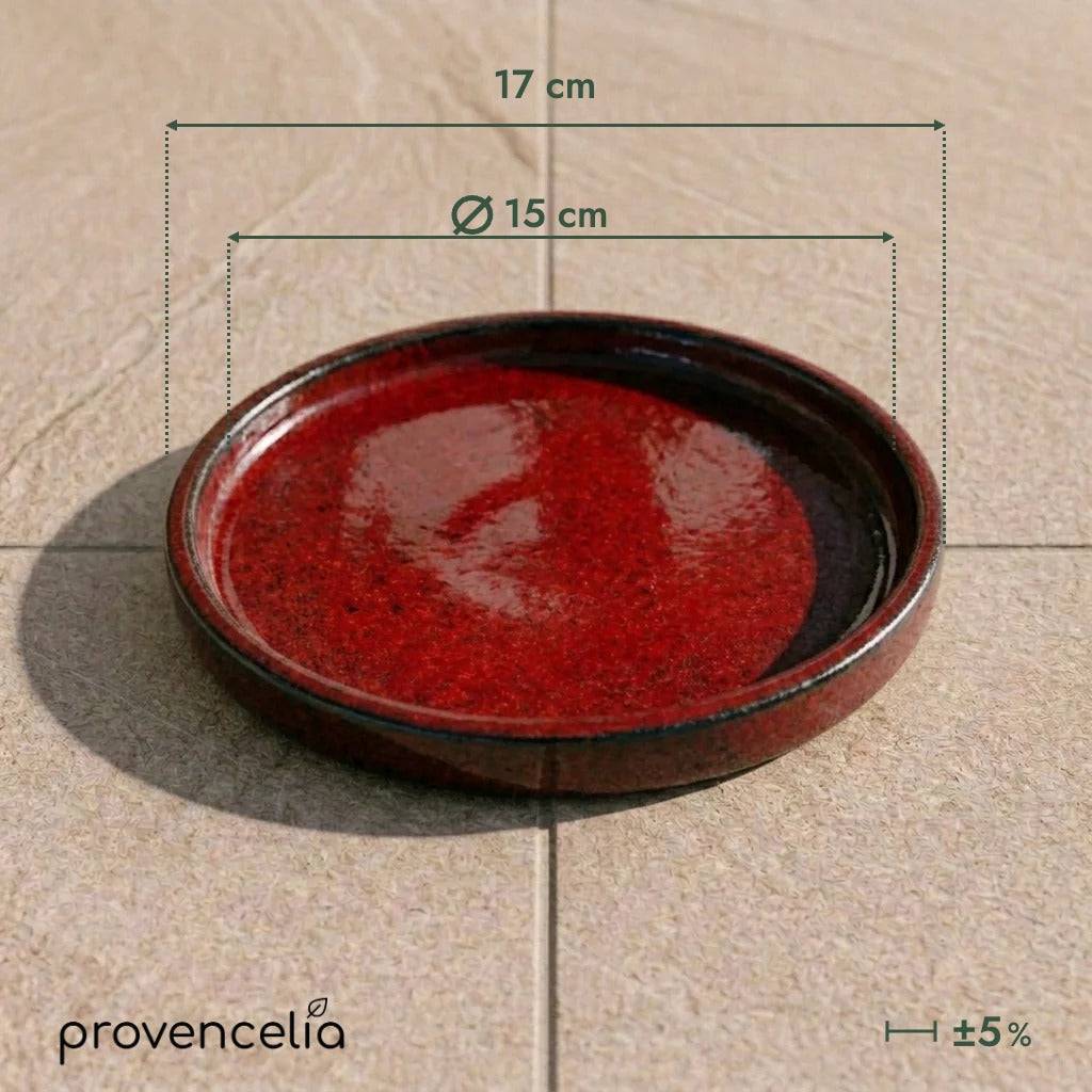Provencelia - Soucoupe ronde 15cm rouge tropical - Image 2