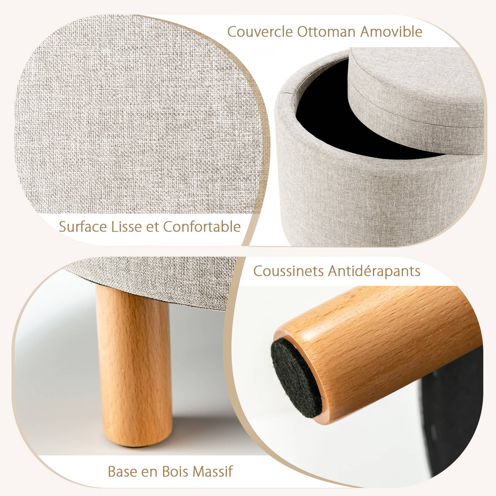 Pouf avec coffre de rangement Pod - mobilier