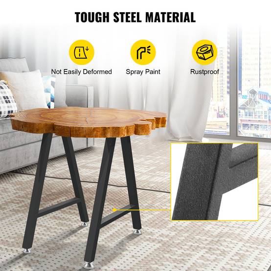 Vevor - Pieds de table métal 71.1x45cm (2pcs), forme A, charge 363kg, pour intérieur/extérieur. VEVOR - Image 2