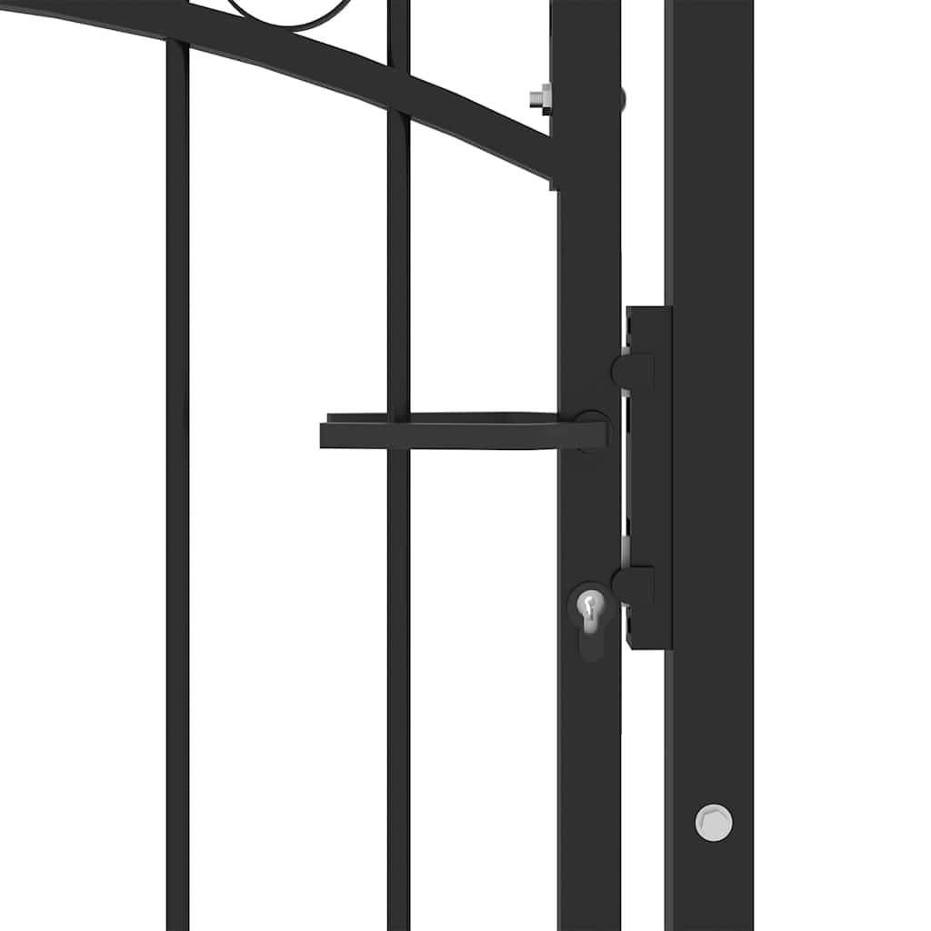 ComfortXL - Portillon d'Entrée en Acier avec Pointes de Sécurité pour Clôture Noir 100x150 cm – ComfortXL Outdoor Living - Image 4