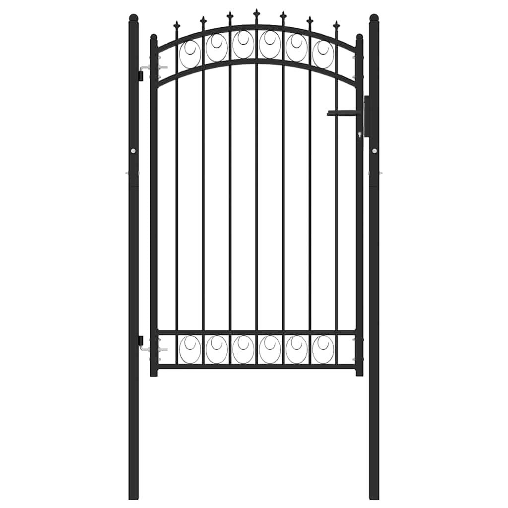 ComfortXL - Portillon d'Entrée en Acier avec Pointes de Sécurité pour Clôture Noir 100x150 cm – ComfortXL Outdoor Living - Image 2