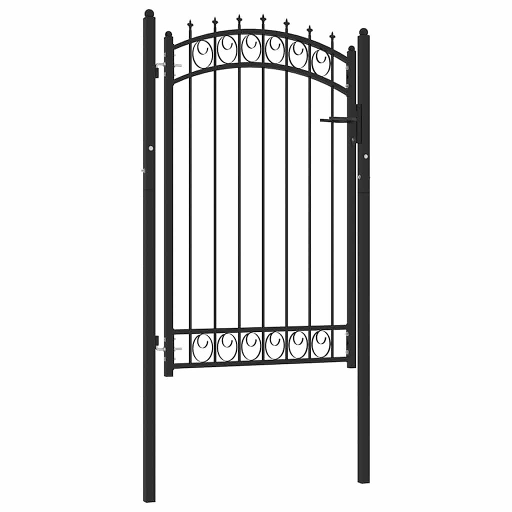 ComfortXL - Portillon d'Entrée en Acier avec Pointes de Sécurité pour Clôture Noir 100x150 cm – ComfortXL Outdoor Living - Image 1