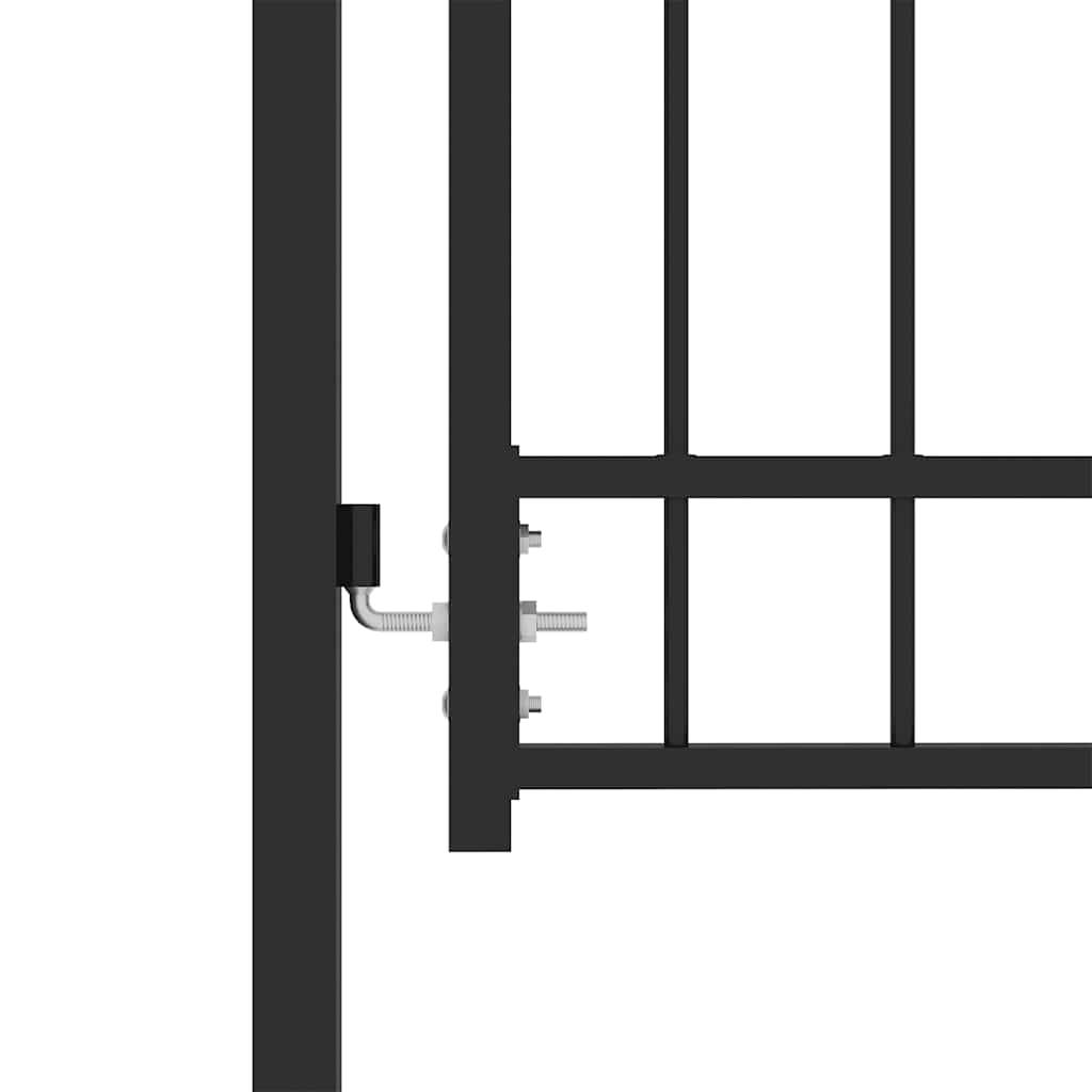 ComfortXL - Portillon d'Entrée en Acier avec Pointes de Sécurité pour Clôture Noir 100x150 cm – ComfortXL Outdoor Living - Image 3
