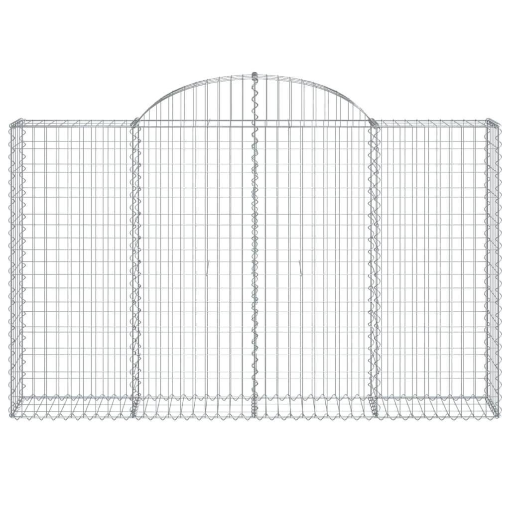 Gabion Arqué Fer Galvanisé Jardin 200x30x120/140cm 18pcs - ComfortXL Outdoor Living - Image 4
