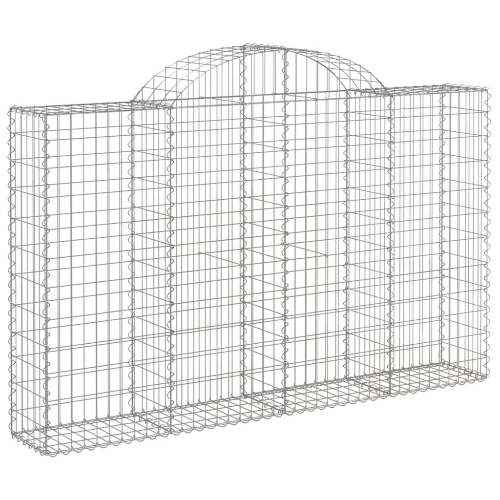 Gabion Arqué Fer Galvanisé Jardin 200x30x120/140cm 18pcs - ComfortXL Outdoor Living - Image 3