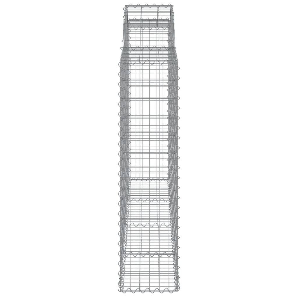 Gabion Arqué Fer Galvanisé Jardin 200x30x120/140cm 18pcs - ComfortXL Outdoor Living - Image 5