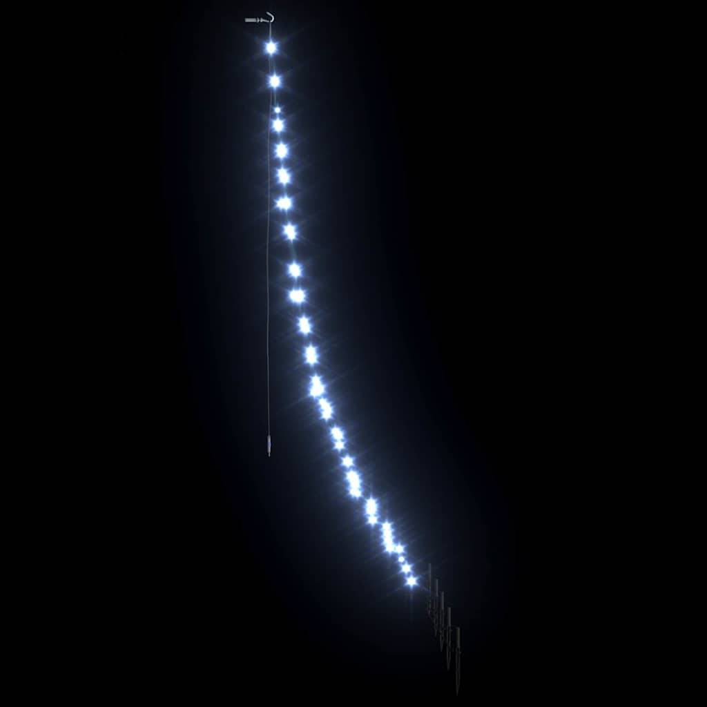 Vidaxl - Arbre de Noël LED avec piquets au sol Blanc froid 182 cm Métal vidaXL 42018738 - Image 6