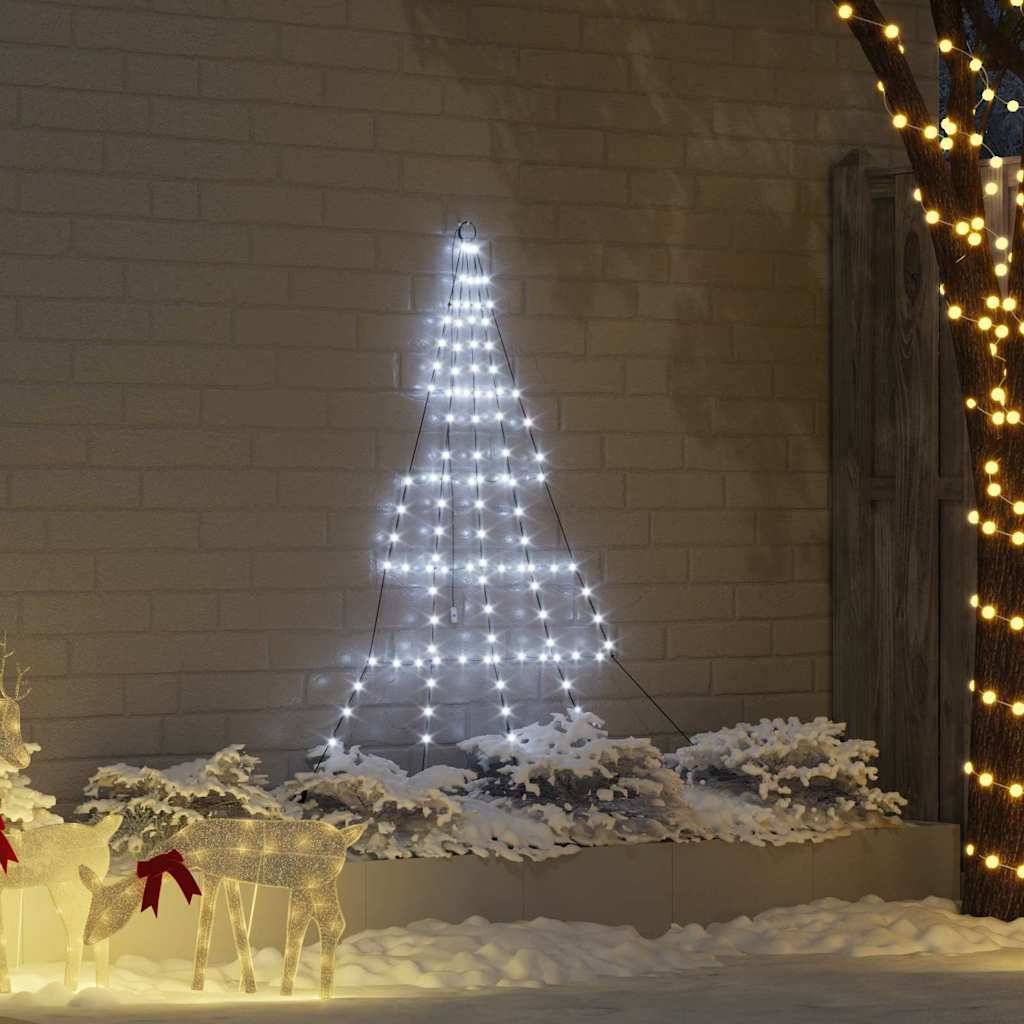 Vidaxl - Arbre de Noël LED avec piquets au sol Blanc froid 182 cm Métal vidaXL 42018738 - Image 1