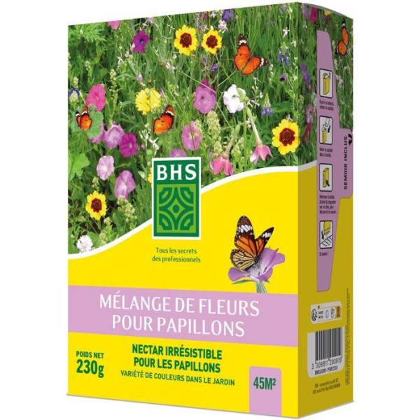 BHS - Mélange de fleurs pour papillons - BHS - 230 g - 39 variétés vivaces et annuelles - Image 1