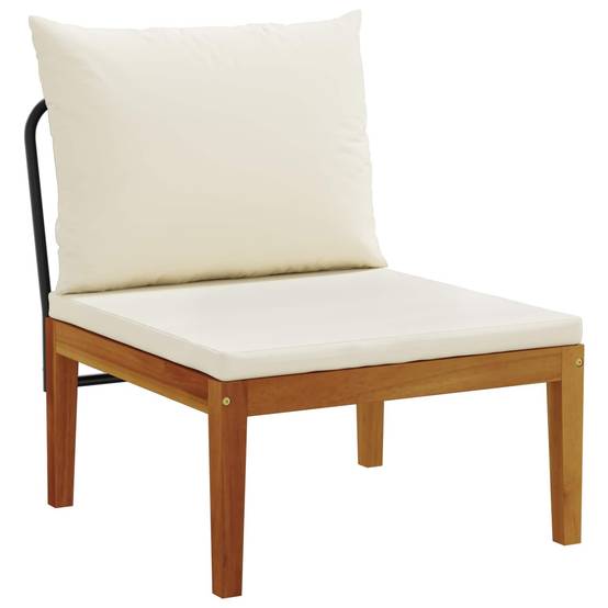 Vidaxl - Ensemble de salon de jardin 3 pc avec coussins Naturel vidaXL 42022067 - Image 6