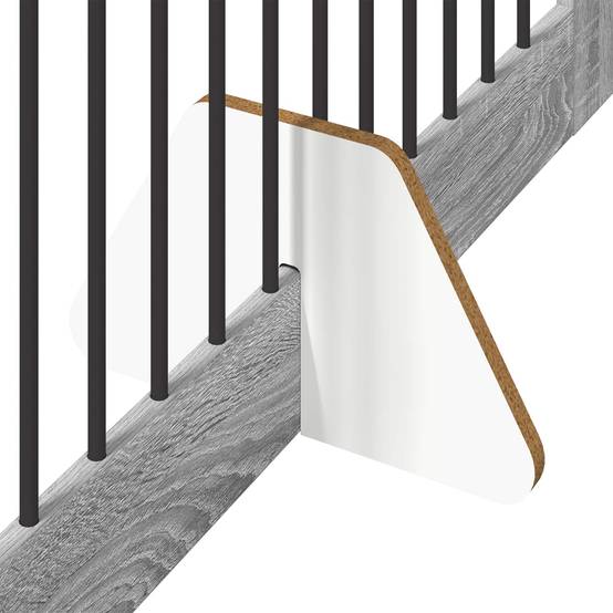 ComfortXL - Barrière Sécurité Chien Bois Intérieur Pliable Modulable Sonoma Gris 200cm - ComfortXL Outdoor Living - Image 6