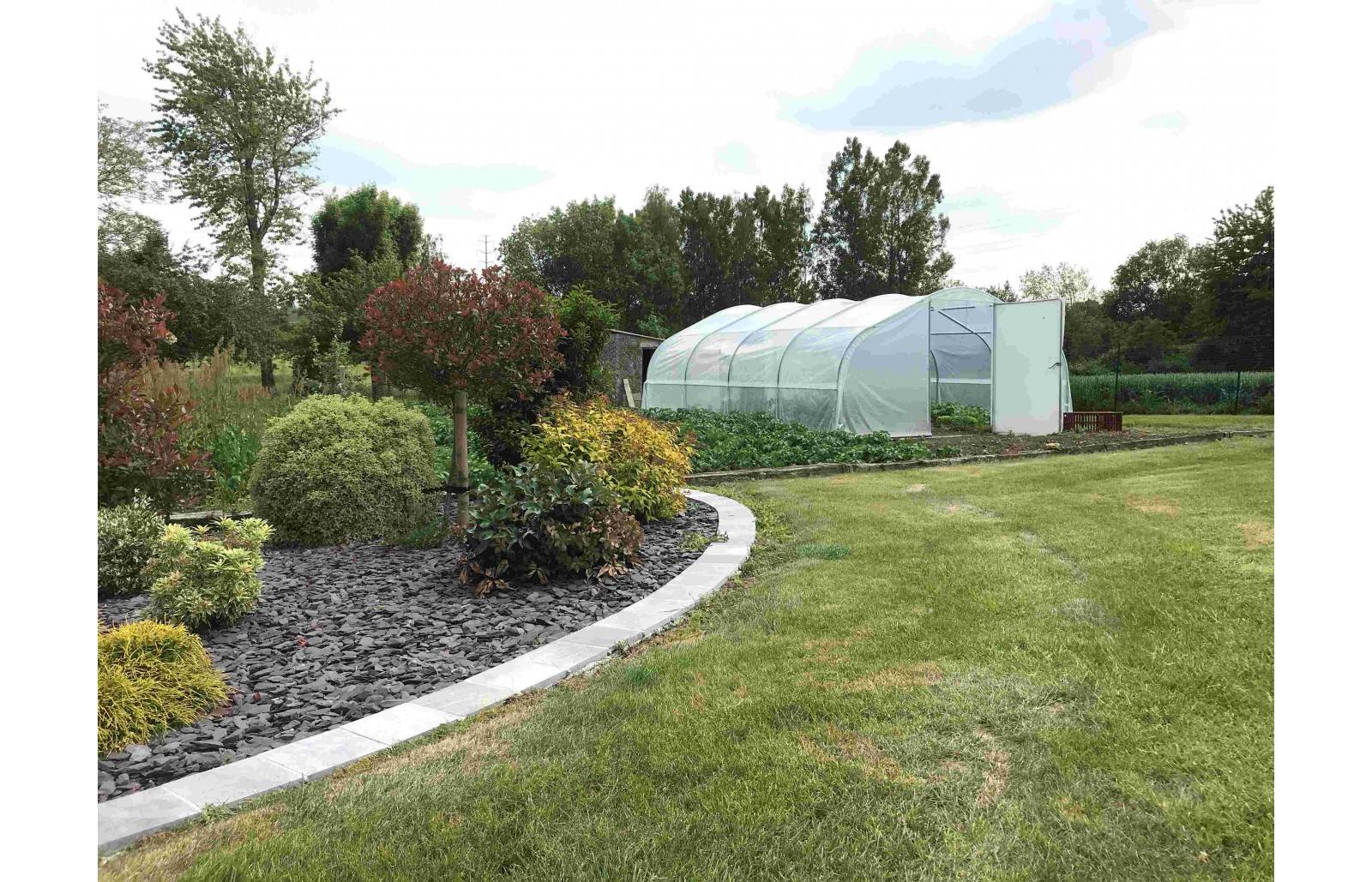 Serre de jardin - 37,5m² - 5 x 7,5m - pied droit 1,20m - polyéthylène haute densité - 1 porte pivotante - aérations latérales - LES SERRES TONNEAU - Image 7