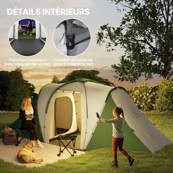 Tente de camping polyester 555 x 225 x 190 cm - PANGIVO - Image 8