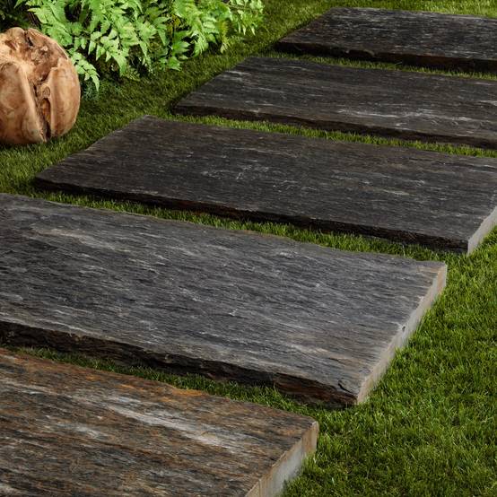 Sans Marque - Pas japonais Rectangle Schiste 100x50x3-7 cm (lot de 15) - RO'MA NATURE - Image 1