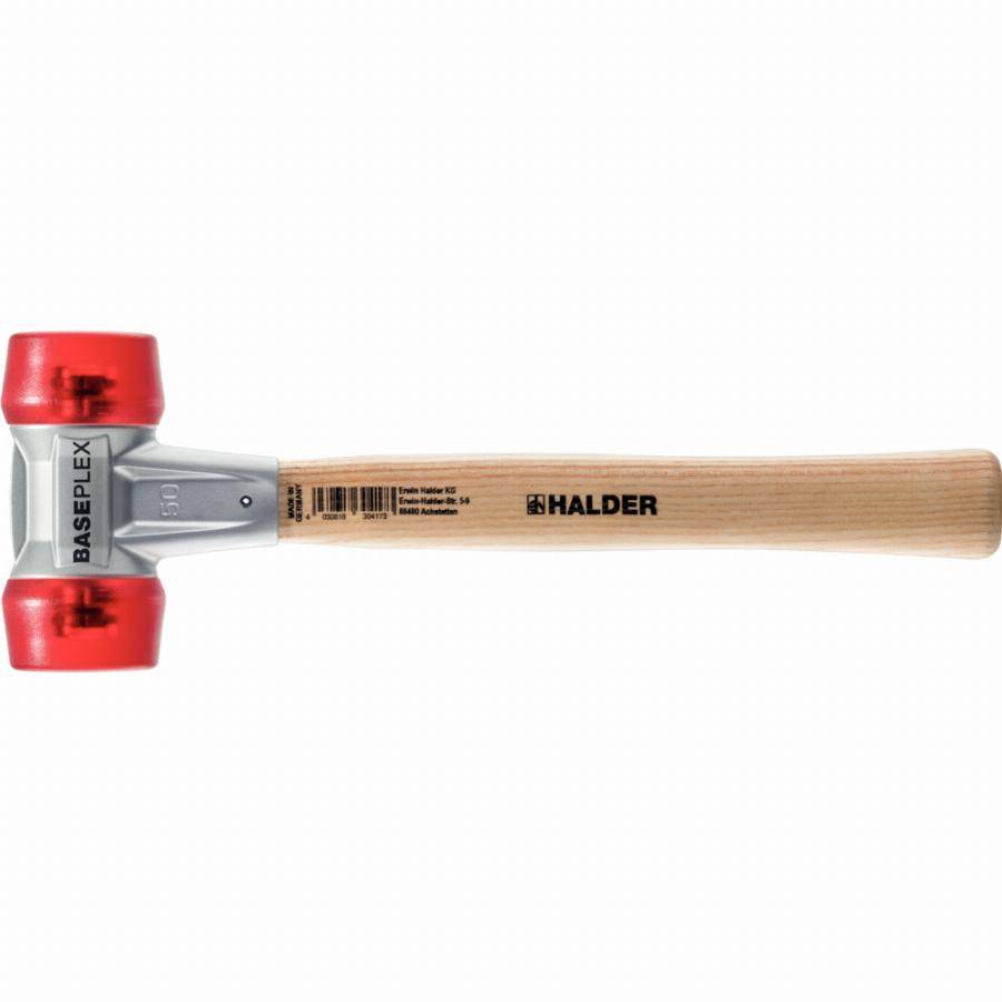 Maillet BASEPLEX, Acétate de cellulose / acétate de cellulose avec boîtier en zinc moulé et manche en bois - D=50 mm - 3906.050