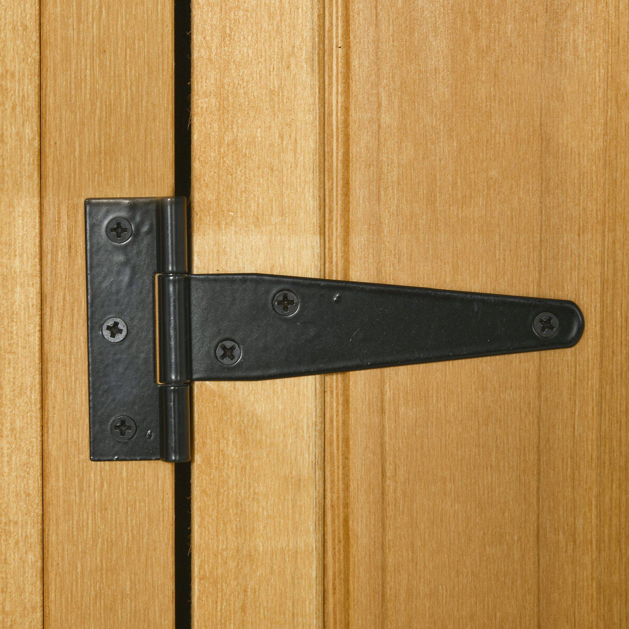 ComfortXL - Armoire de jardin en bois 77 x 54,2 x 179 cm jaune et vert rangement outils avec toit à deux pentes et aération - Image 8