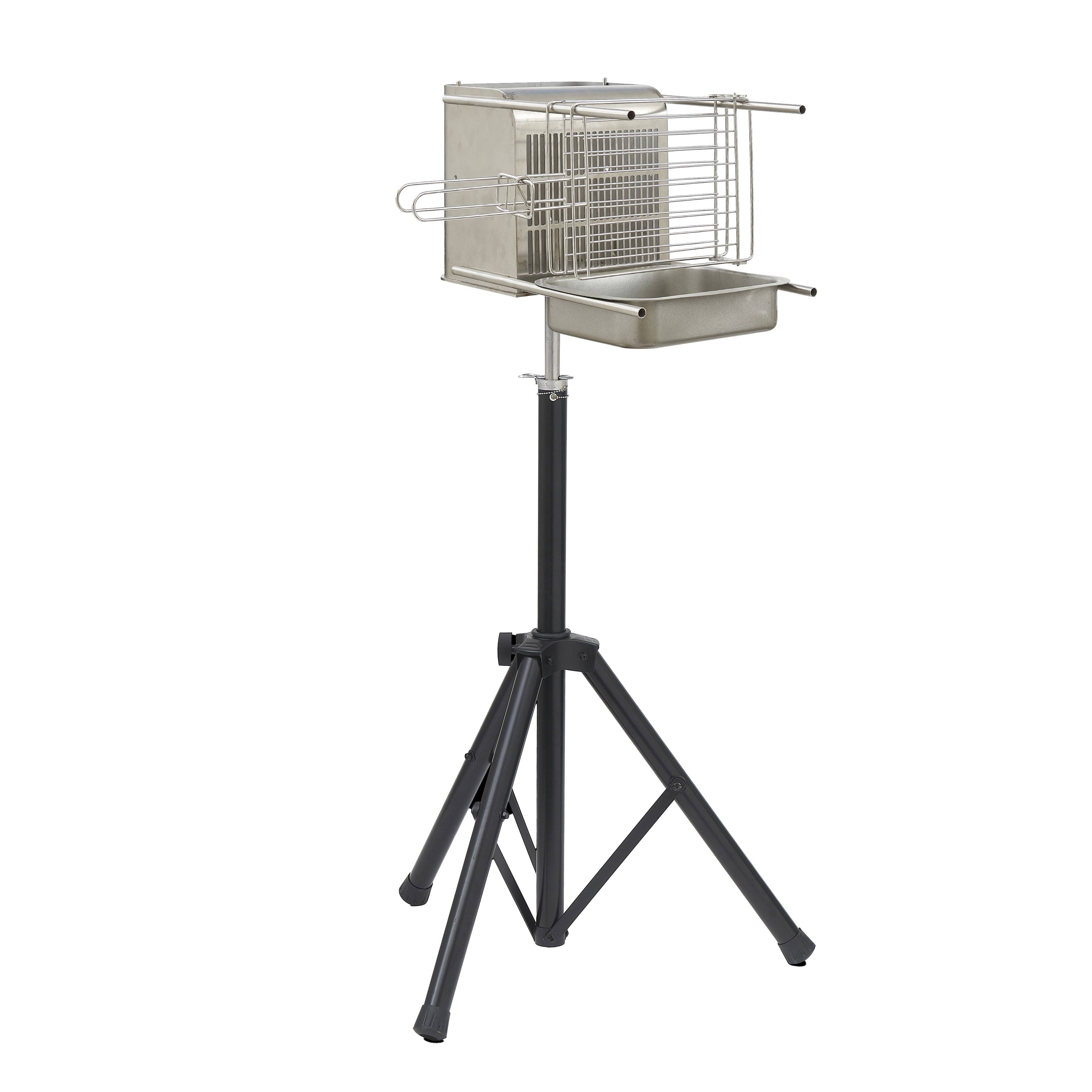 Barbecue à charbon de bois, cuisson verticale, nomade, inox, BBQ T1,