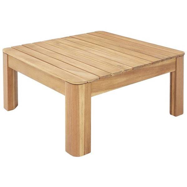 Salon de jardin - SANA - Bois acacia FSC - 1 table basse et 2 canapés - Gris clair - 4 personnes - Image 5