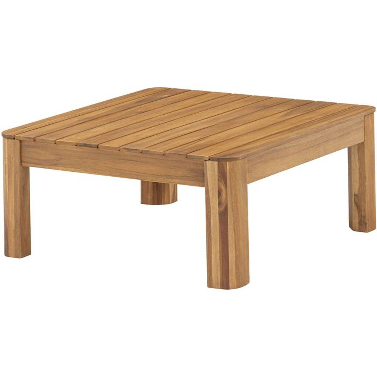 Salon de jardin - SANA - Bois acacia FSC - 1 table basse et 2 canapés - Gris clair - 4 personnes - Image 6