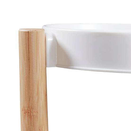 Étagère à plantes sastamala à 4 niveaux bambou 78 x 35 x 35 cm naturel blanc - Image 3