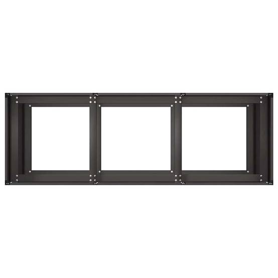 Jardinière Rectangulaire Acier Laminé pour Jardin Terrasse Bac à Fleurs 120x80x80 cm Noir - ComfortXL Outdoor Living - Image 5