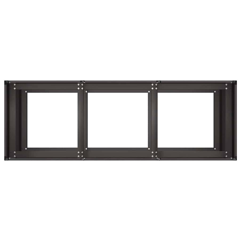 Jardinière Rectangulaire Acier Laminé pour Jardin Terrasse Bac à Fleurs 120x80x80 cm Noir - ComfortXL Outdoor Living - Image 5