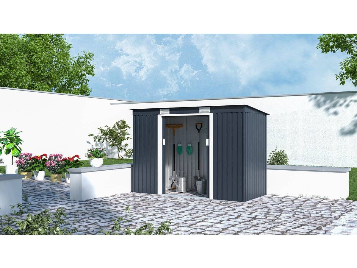 Habitat Et Jardin - Abri De Jardin Métal Monopente "austin" - 3,14 M2 - Gris -habitat Et Jardin - Image 2