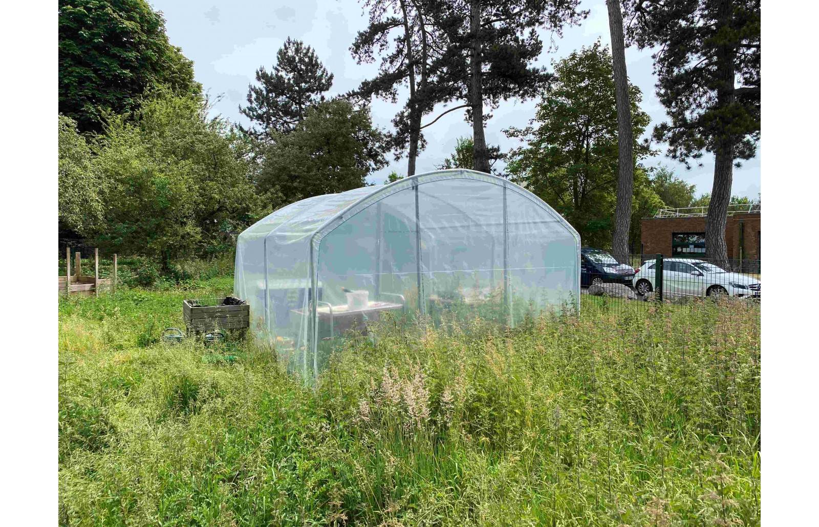 Serre tunnel de jardin - 9m² - 3 x 3 m - pieds droits - aérations latérales - 4 saisons - LES SERRES TONNEAU - Image 5