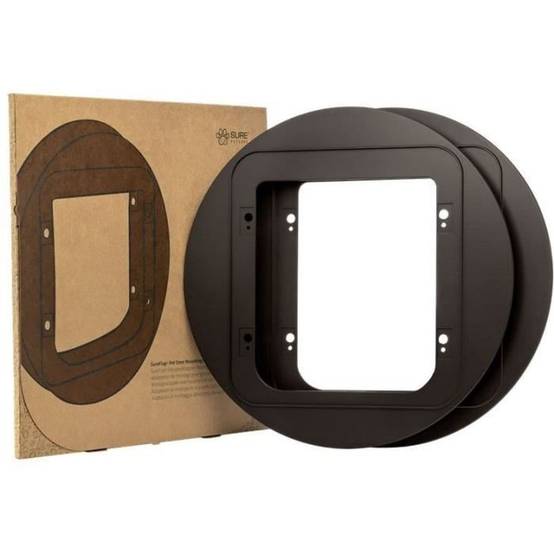 SUREFLAP - Adaptateur de montage pour chatière électronique grand modèle, marron, pour fenêtres et portes vitrées - SUREFLAP - Image 1