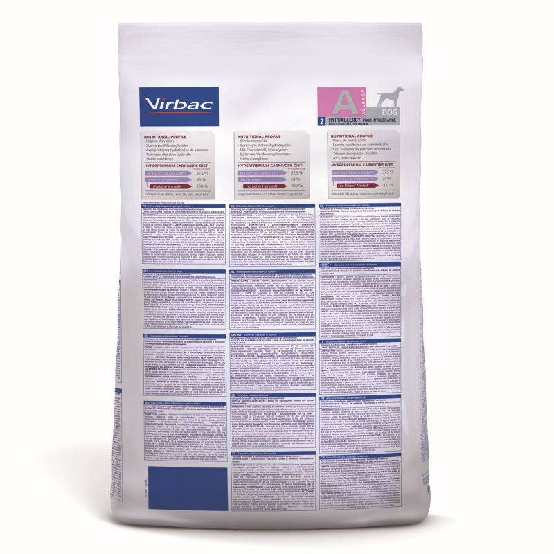 CROQUETTES CHIEN VETERINARY HPM DOG A2 ALLERGY SAUMON - VIRBAC 7 kg - Image 2