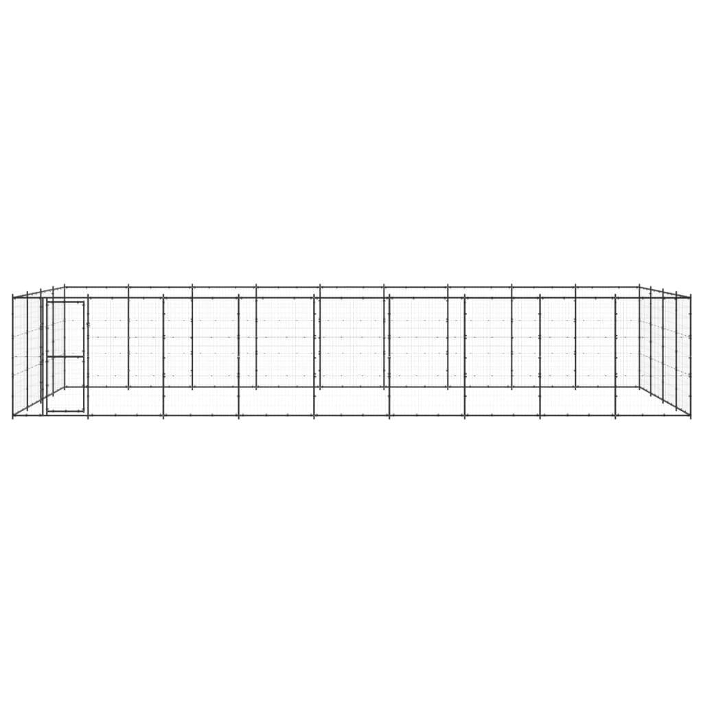 Helloshop26 - Chenil extérieur cage enclos parc animaux chien d'extérieur pour chiens acier 43,56 m² - Image 3