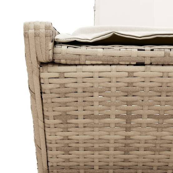 Chaise Longue Duo Résine Tressée Ergonomique Jardin Beige – ComfortXL Outdoor Living - Image 9