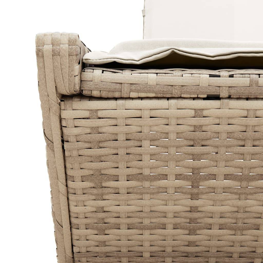 Chaise Longue Duo Résine Tressée Ergonomique Jardin Beige – ComfortXL Outdoor Living - Image 9