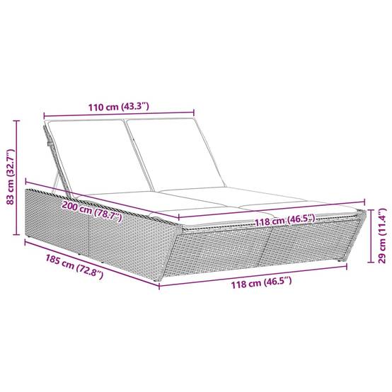 Chaise Longue Duo Résine Tressée Ergonomique Jardin Beige – ComfortXL Outdoor Living - Image 10